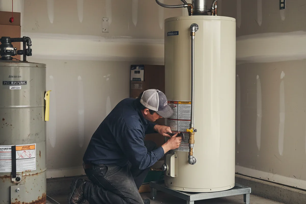 Water heater and shutoff valve replacement in Berkey